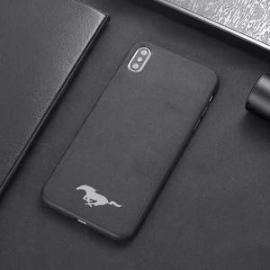 iPhone Case For Ford Mustang Engraved Logo Suede